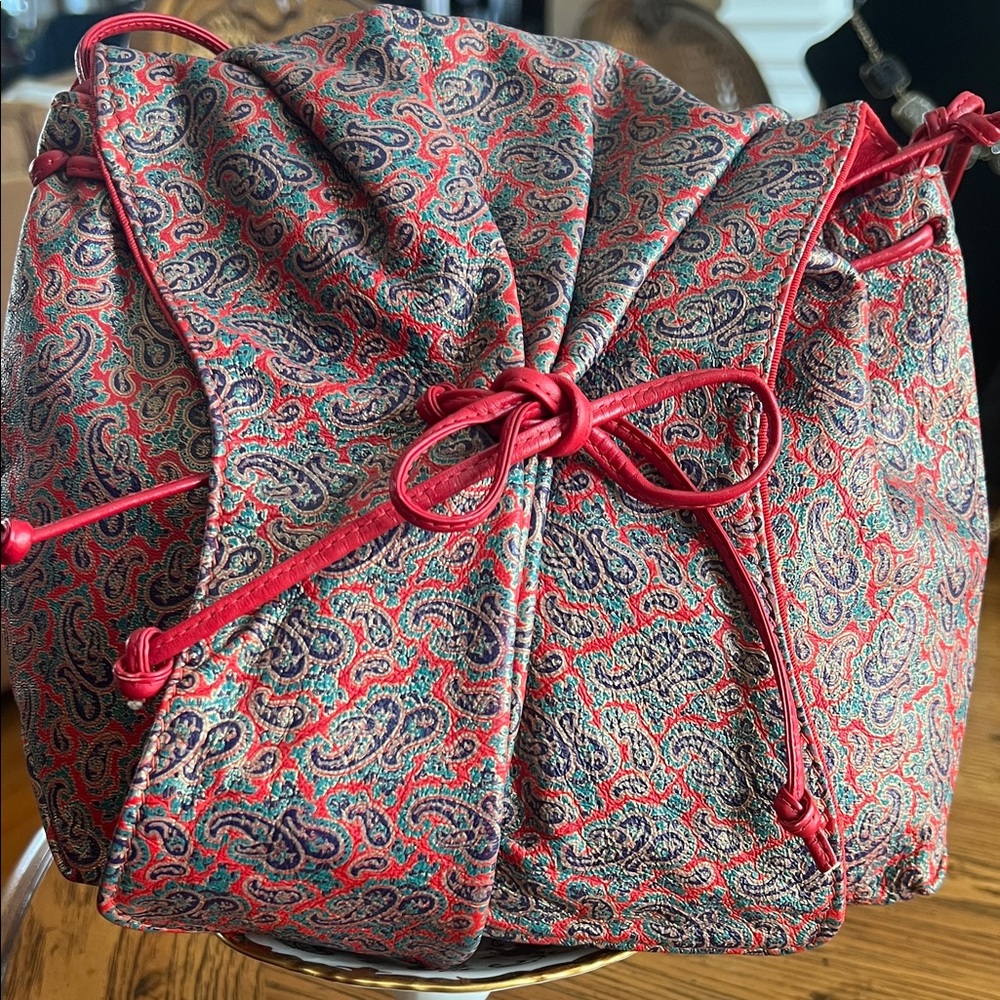 CarlosFalchi PristineIconicBrazilian leatherButterflyCrossbodyPaislyVibrantColor